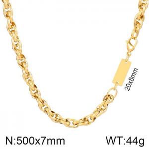 7mm Rope Chain ID Necklace - KN239325-Z