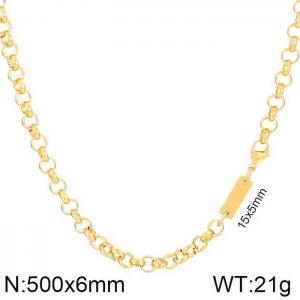 6mm Cable Chain ID Necklace - KN239333-Z