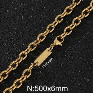 6mm Wired Chian ID Necklace - KN239337-Z