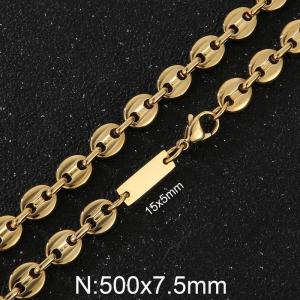 7.5mm Pig Nose Chain Necklace - KN239345-Z