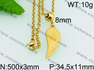 SS Gold-Plating Necklace - KN24111-Z