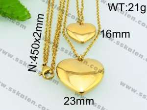 SS Gold-Plating Necklace - KN24347-Z