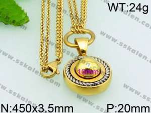 SS Gold-Plating Necklace - KN24408-Z