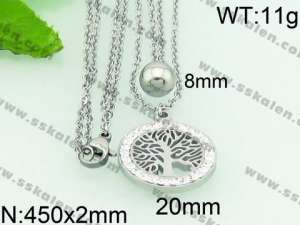 Stainless Steel Stone Necklace - KN24462-Z