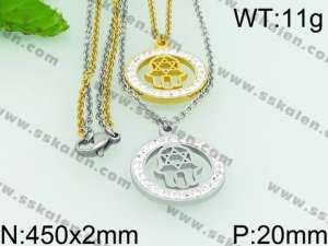 Stainless Steel Stone Necklace - KN24470-Z