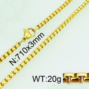 Staineless Steel Small Gold-plating Chain - KN24863-Z