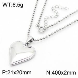 Japanese and Korean Steel Love Pendant Stainless Steel Necklace - KN250825-KFC