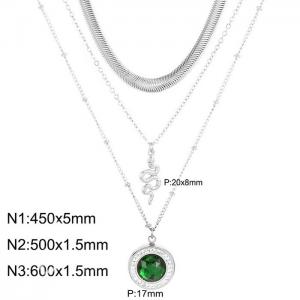 Stainless steel multi-layer necklace - KN250854-Z