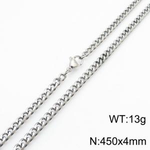 Wholesale Simple 450x4mm Wide Cuban Chain Stainless Steel Necklace Link Choker Jewelry - KN250920-Z
