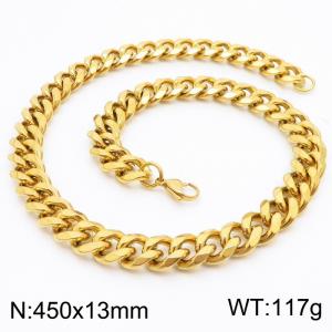 450X13mm Cuban Chain Stainless Steel Men's Necklace Party Jewelry - KN251053-Z