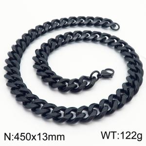 450X13mm Cuban Chain Stainless Steel Men's Necklace Party Jewelry - KN251060-Z