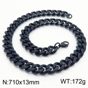 710X13mm Cuban Chain Stainless Steel Men's Necklace Party Jewelry - KN251065-Z