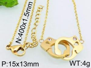 SS Gold-Plating Necklace - KN25431-DX