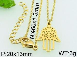 SS Gold-Plating Necklace - KN25467-DX