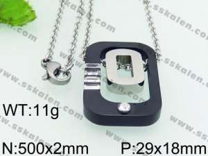 Stainless Steel Black-plating Necklace - KN25610-JE