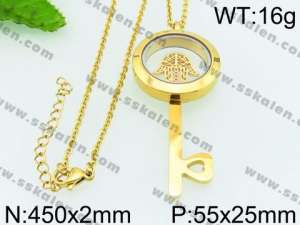 SS Gold-Plating Necklace - KN25612-Z