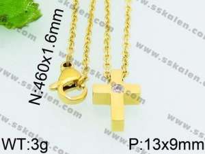 SS Gold-Plating Necklace - KN25745-JE