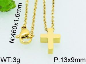 SS Gold-Plating Necklace - KN25748-JE