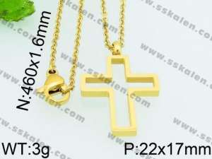 SS Gold-Plating Necklace - KN25754-JE