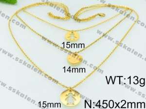 SS Gold-Plating Necklace - KN25923-Z