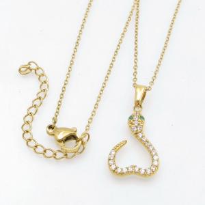 Stainless Steel Stone Necklace - KN260090-KD