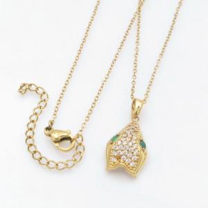 Stainless Steel Stone Necklace - KN260092-KD