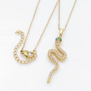 Stainless Steel Stone Necklace - KN260095-KD