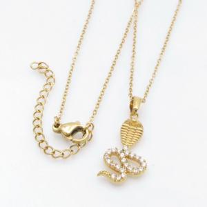 Stainless Steel Stone Necklace - KN260096-KD