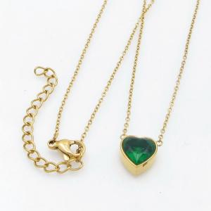 Stainless Steel Stone Necklace - KN260098-MW