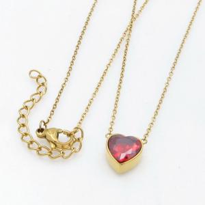 Stainless Steel Stone Necklace - KN260102-MW