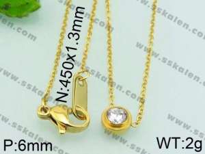 SS Gold-Plating Necklace - KN26240-JE