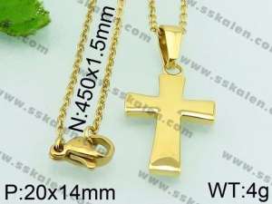 SS Gold-Plating Necklace - KN26242-JE