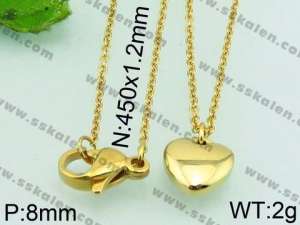 SS Gold-Plating Necklace - KN26246-JE