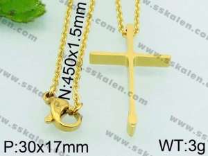 SS Gold-Plating Necklace - KN26275-JE