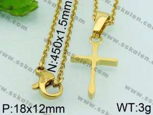 SS Gold-Plating Necklace - KN26277-JE