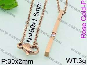 SS Rose Gold-Plating Necklace - KN26320-JE