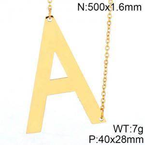 SS Gold-Plating Necklace - KN26331-K