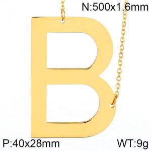 SS Gold-Plating Necklace - KN26332-K