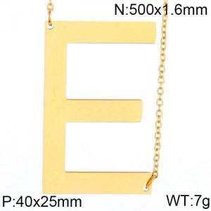 SS Gold-Plating Necklace - KN26335-K