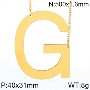 SS Gold-Plating Necklace - KN26337-K
