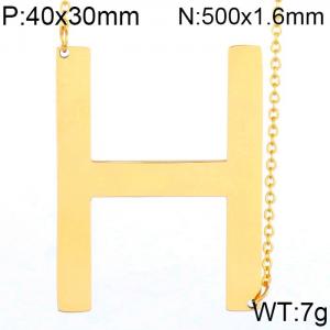SS Gold-Plating Necklace - KN26338-K