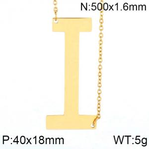 SS Gold-Plating Necklace - KN26339-K