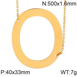 SS Gold-Plating Necklace - KN26345-K