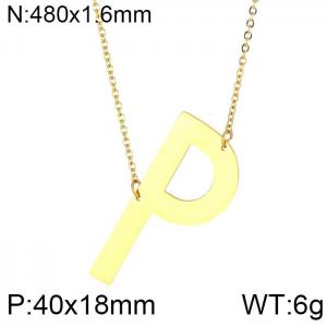 SS Gold-Plating Necklace - KN26346-K