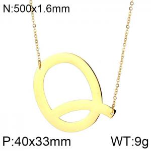 SS Gold-Plating Necklace - KN26347-K