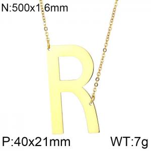 SS Gold-Plating Necklace - KN26348-K