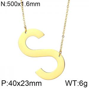 SS Gold-Plating Necklace - KN26349-K