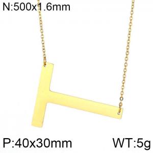 SS Gold-Plating Necklace - KN26350-K