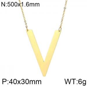 SS Gold-Plating Necklace - KN26352-K