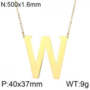 SS Gold-Plating Necklace - KN26353-K